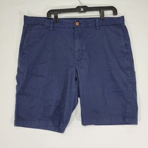 Tommy Bahama Men's Chino Shorts Flat Front Blue‎ Cotton Blend Twill size 40